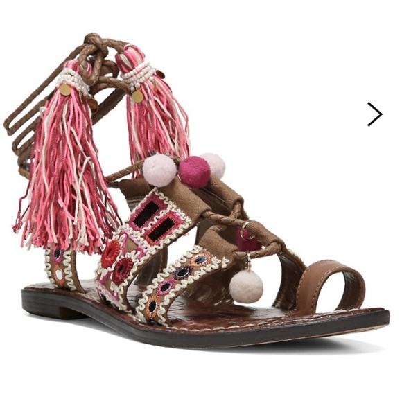 Sam Edelman Gretchen Boho Gladiator style flat festivals sandals shoes size 8.5 - Picture 3 of 13
